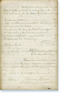 Report made by 2nd Lieutenant Andrew Bell Johnston