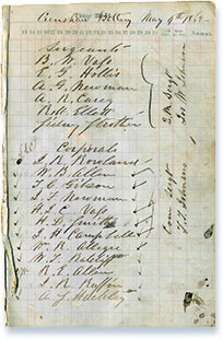 Crenshaw Light Artillery roll books